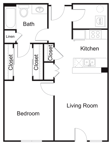 Floorplan A5 at Elan Redmond Apartments, Redmond, Washington