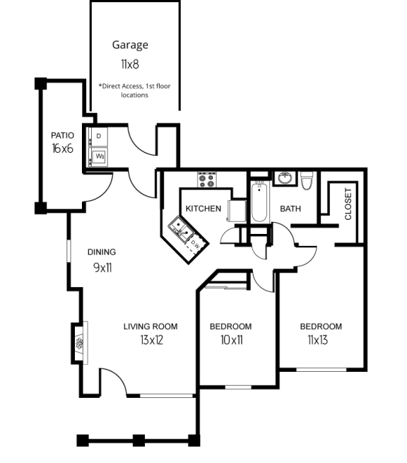 B2 Floor Plan at Echo Ridge, Washington