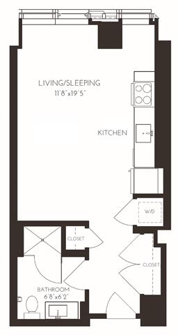 VISA8 Floor Plan at Via Seaport Residences, Boston, Massachusetts