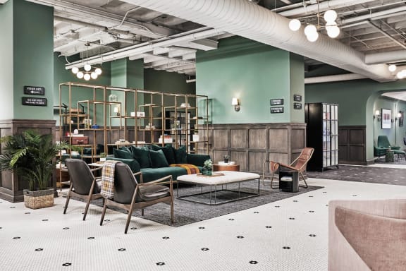 The Edison apartments social lounge