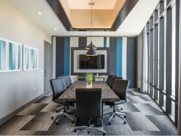 conference room at Tinsley on the Park apartments