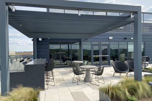 rooftop terrace at Tribeca NOMA apartments