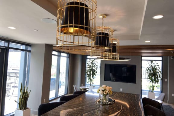 Resident lounge at Tribeca NOMA apartments