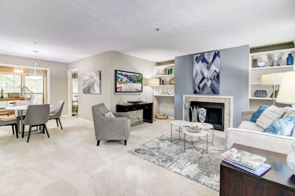 Bright Living Room at Berkshire at Vinings