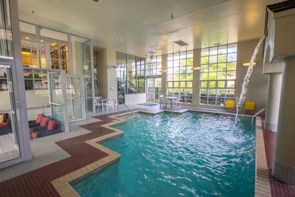 Relaxing Indoor pool at Saw Mill Village apartments
