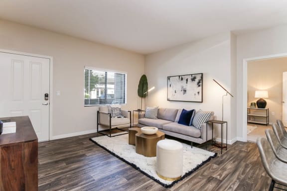 South Blvd wood-inspired flooring