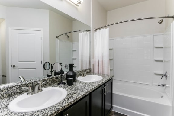 bathroom at South Blvd apartments