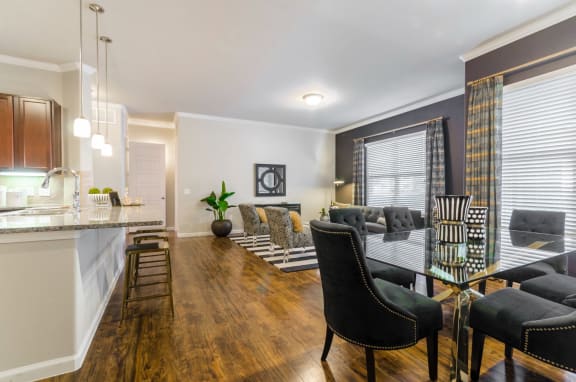 Dining and kitchen atPark 3Eighty, Aubrey, TX, 76227