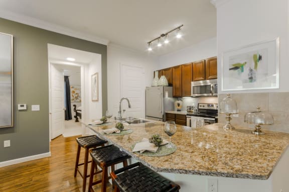 Kitchen marble table top at Retreat at Wylie, Wylie, 75098