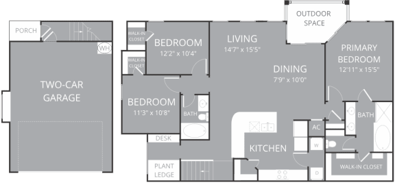 V380 C2 floor plan at Villages 3Eighty, Texas, 75068