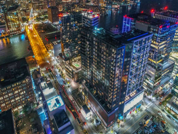 Aerial View Of The City at Via Seaport Residences, Boston, 02210