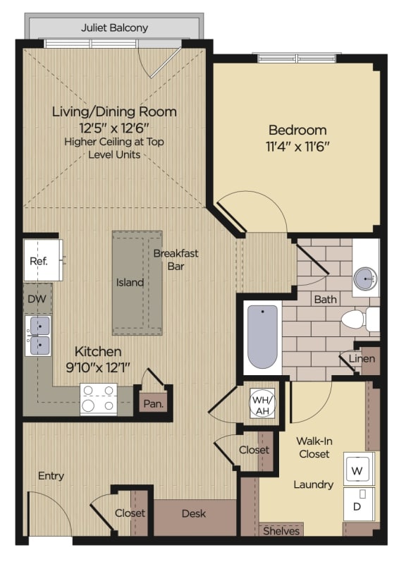 Village District Childress floorplan with desk