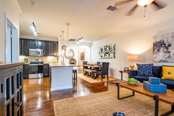 spacious living room at Villages of Magnolia apartments