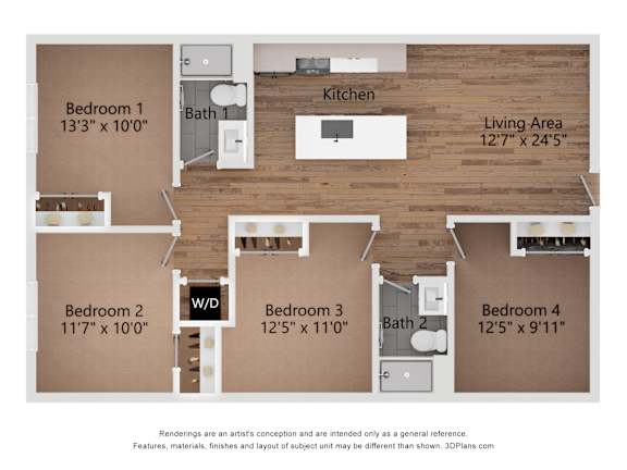 4 bed 2 bath A at The Avenue Lofts Golden Apartments, Golden, CO, 80401