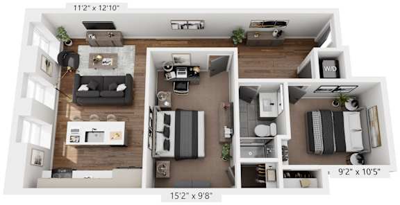 2 bed 1 bath D at The Avenue Lofts Golden Apartments, Colorado