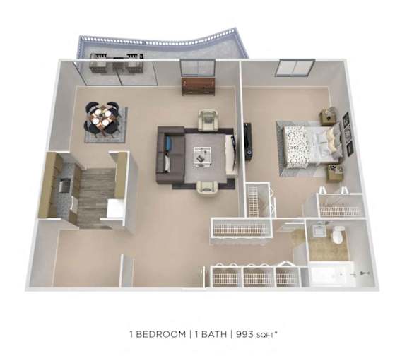 PCH 1 Bdrm - C Floorplan at Premier at Cherry Hill, Cherry Hill, NJ 08002