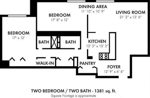 PCH 2 Bdrm - C Floorplan at Premier at Cherry Hill, Cherry Hill, NJ 08002
