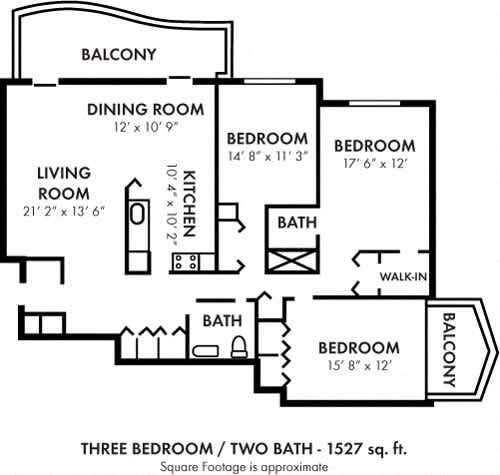 3BR2BA Floorplan at Premier at Cherry Hill, Cherry Hill, 08002