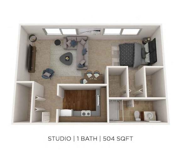Floor Plan  PCH Studio -A Floorplan at Premier at Cherry Hill, Cherry Hill, 08002