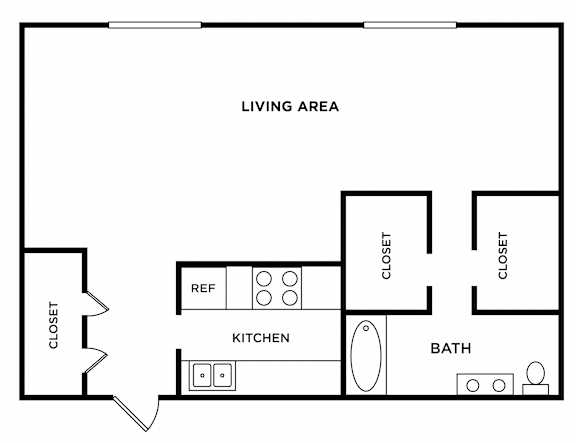 PCH Studio -A Floorplan at Premier at Cherry Hill, Cherry Hill, NJ