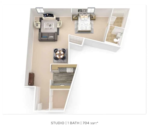 Floor Plan  PCH Studio -B Floorplan at Premier at Cherry Hill, Cherry Hill