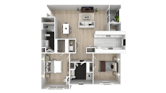 2 bed 2 bath E at Bristol Station Apartments, Carteret, New Jersey