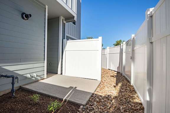 Decorated Backyard at Villae ATX Luxury Rental Townhomes, Manchaca, TX, Texas, 78652