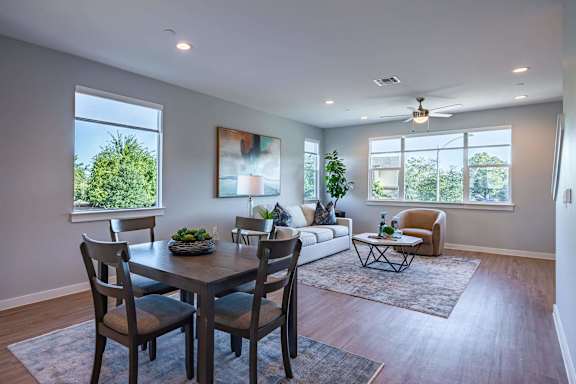 Artistic Finished Dining Area at Villae ATX Luxury Rental Townhomes, Manchaca, TX, Texas