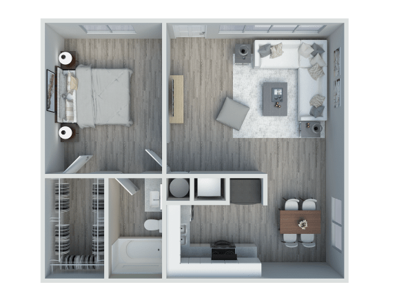 a 1 bedroom floor plan | apartments in garland tx