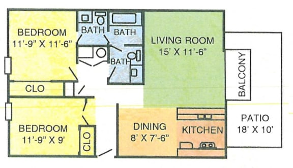 2 bed