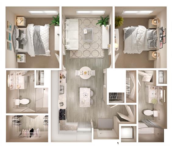 B1 Floor Plan at Walcott Jeffersonville, Jeffersonville, 47130