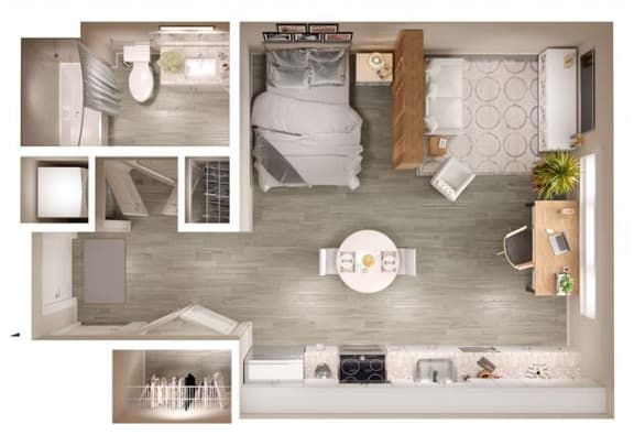 S1 Floor Plan at Walcott Jeffersonville, Jeffersonville, IN, 47130