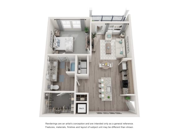 a stylized floor plan of a 2103 sqft apartment