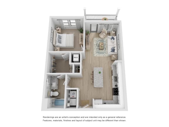 A3 1 Bedroom 1 Bathroom