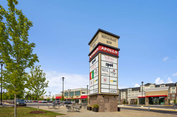 Nearby Restaurant Row at Allure Apollo, Camp Springs, 20746
