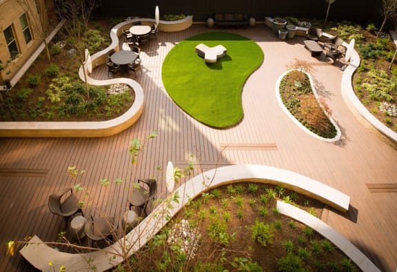 Aerial View Of Courtyard at Mira Upper Rock, Rockville, 20850