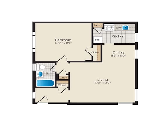 A04 Floorplan at Falkland Chase, Silver Spring, 20910