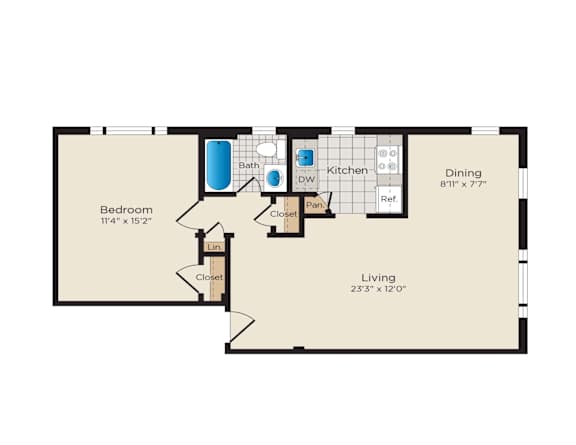A07 Floorplan at Falkland Chase, Maryland