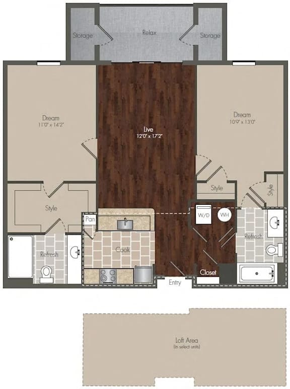 Floorplan C1 - Kimbell at Prairie Crossing, Farmers Branch, 75244