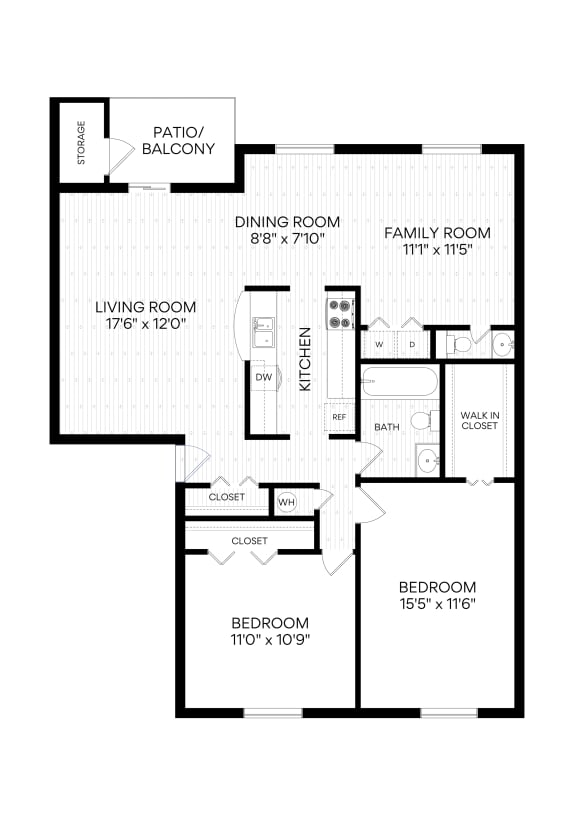 a floor plan of a bedroom house at Ellicott Grove, Ellicott City, MD