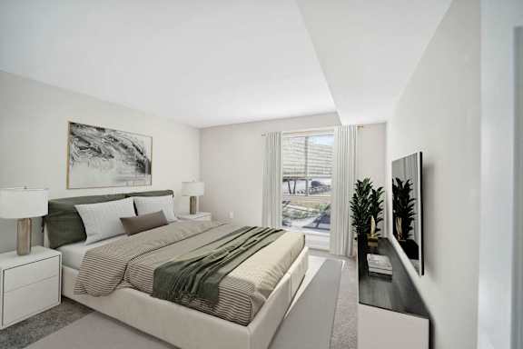 Stylish Bedroom at The Meadows at Capitol Heights in Capitol Heights, MD