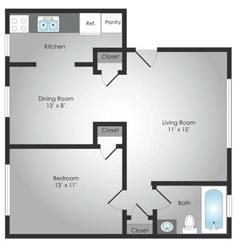1 bed 1 bath D at Hamilton Manor Apartments, Hyattsville