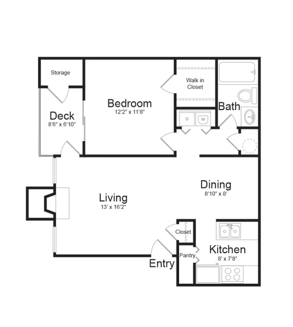 Floor Plan A3 at Hamilton at Kings Place, Columbia, 21046
