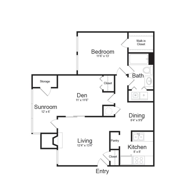 Floor Plan B1 at Hamilton at Kings Place, Columbia, MD