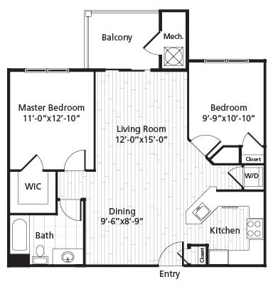 B1 Floor Plan at MetroPlace at Town Center, Camp Springs, 20746