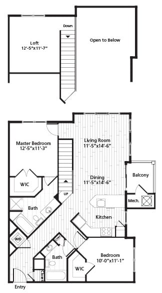 C2L Floor Plan at MetroPlace at Town Center, Maryland