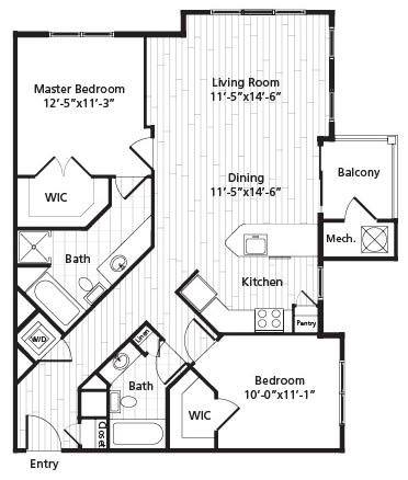 C2 Floor Plan at MetroPlace at Town Center, Maryland, 20746