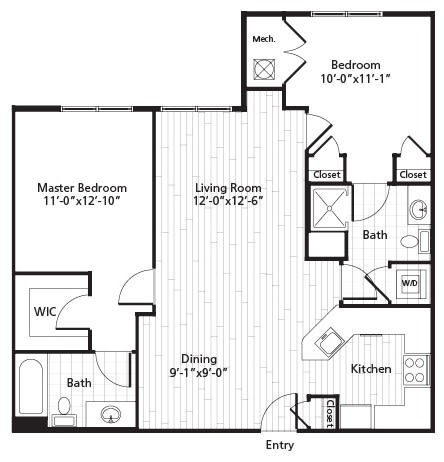 C3M Floor Plan at MetroPlace at Town Center, Camp Springs, MD