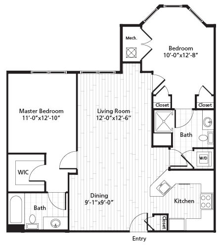 C3 Floor Plan at MetroPlace at Town Center, Camp Springs