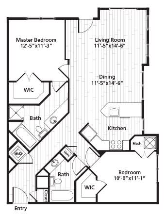 C5 Floor Plan at MetroPlace at Town Center, MD